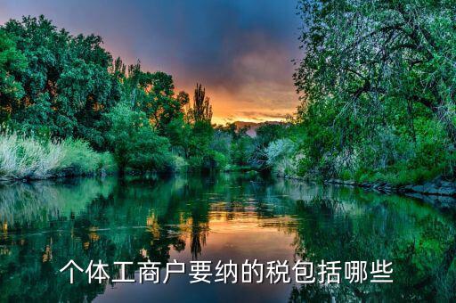 個(gè)體都交什么稅，個(gè)體戶要交什么稅收