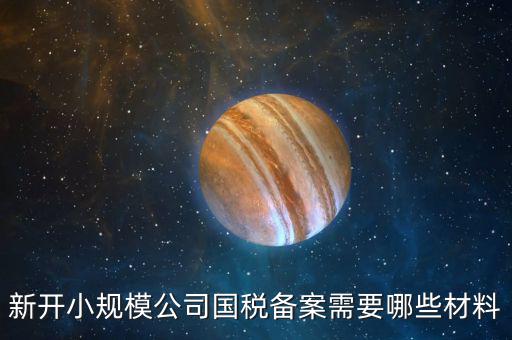 新開(kāi)小規(guī)模公司國(guó)稅備案需要哪些材料