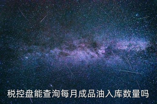 稅控盤能查洵每月成品油入庫數量嗎