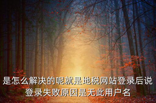 是怎么解決的呢就是地稅網(wǎng)站登錄后說登錄失敗原因是無(wú)此用戶名