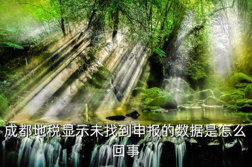 成都為什么地稅申報不了，成都地稅顯示未找到申報的數(shù)據(jù)是怎么回事