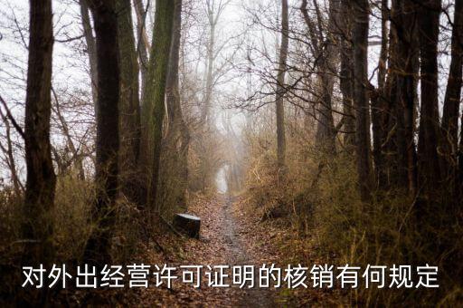 外經(jīng)證核銷包括什么，對(duì)外出經(jīng)營(yíng)許可證明的核銷有何規(guī)定