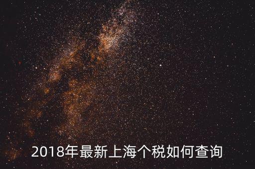 上海如何查個人所得稅，最新上海個人所得稅查詢怎么查