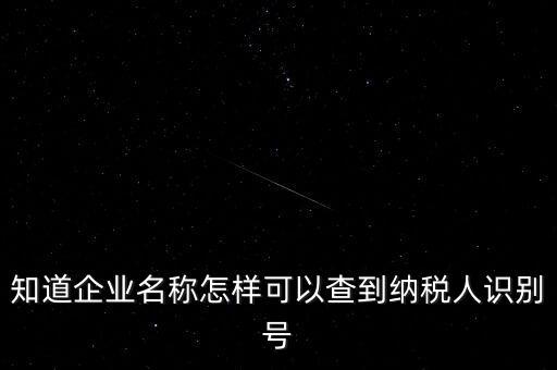 如何查詢(xún)一個(gè)公司的納稅人識(shí)別號(hào)，知道納稅人識(shí)別號(hào)怎么查單位