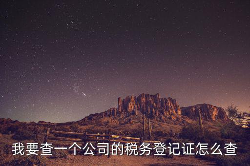 股東如何查詢企業(yè)稅務(wù)，我要查一個公司的稅務(wù)登記證怎么查