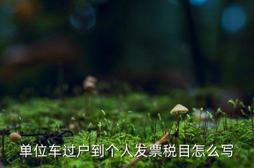 企業(yè)的車如何過戶給個(gè)人所得稅，單位車過戶到個(gè)人發(fā)票稅目怎么寫
