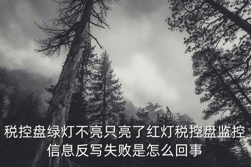 稅控盤綠燈不亮只亮了紅燈稅控盤監(jiān)控信息反寫(xiě)失敗是怎么回事