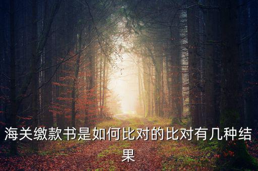 海關(guān)繳款書是如何比對(duì)的比對(duì)有幾種結(jié)果