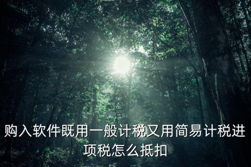 簡易計(jì)稅如何抵扣進(jìn)項(xiàng)稅，簡易征收的一般納稅人可以抵扣進(jìn)項(xiàng)稅嗎