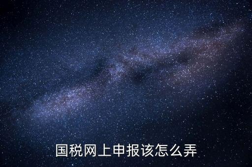 國稅網(wǎng)上申報(bào)該怎么弄