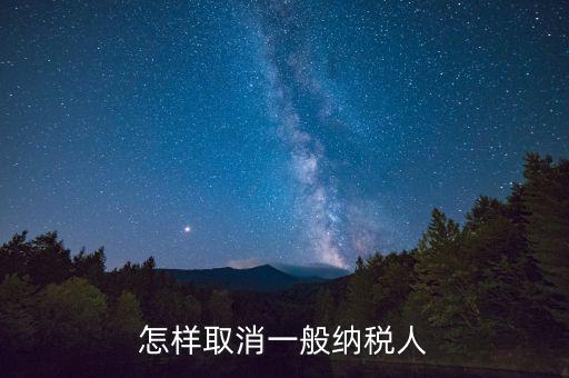 一般納稅人如何注銷，公司剛注冊下來不小心申請了一般納稅人請問可以撤銷嗎