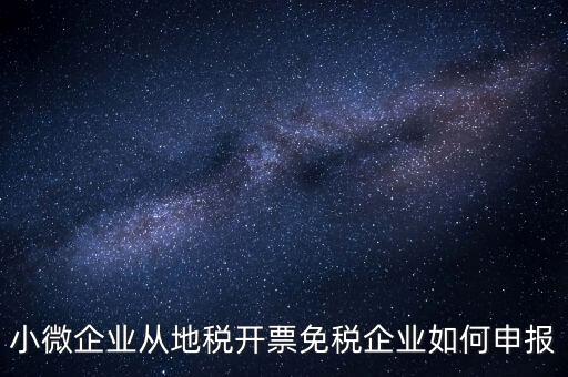 小微企業(yè)免稅如何申報(bào)，小微企業(yè)從地稅開(kāi)票免稅企業(yè)如何申報(bào)