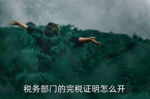 稅務部門的完稅證明怎么開