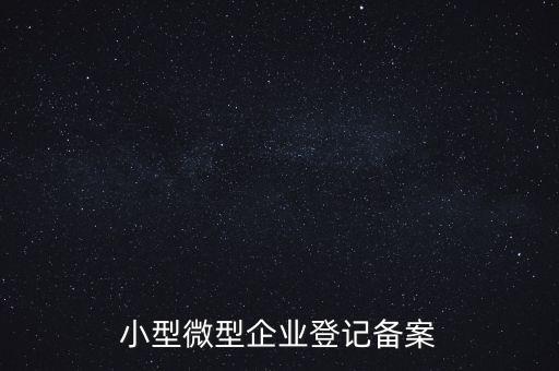 小微企業(yè)如何備案，小型微型企業(yè)登記備案