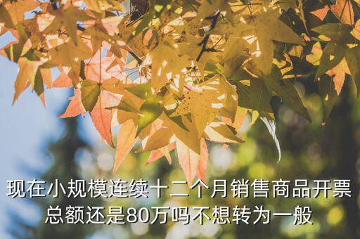 財(cái)稅2018 80號(hào)如何解讀，現(xiàn)在小規(guī)模連續(xù)十二個(gè)月銷(xiāo)售商品開(kāi)票總額還是80萬(wàn)嗎不想轉(zhuǎn)為一般