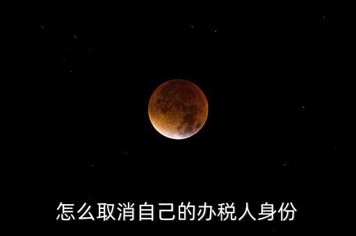 如何取消稅務局自然人登記，如何消除自然人電子稅務局名單