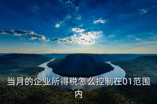 企業(yè)所得稅如何控制，當(dāng)月的企業(yè)所得稅怎么控制在01范圍內(nèi)