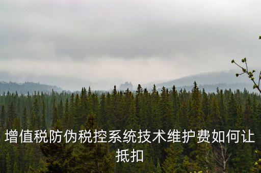 稅控維護費如何抵稅，稅控維護費抵扣問題