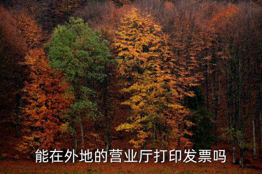 能在外地的營(yíng)業(yè)廳打印發(fā)票嗎