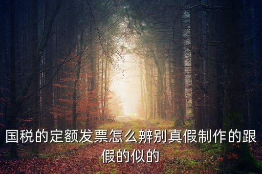 如何驗(yàn)證定額發(fā)票，國(guó)稅的定額發(fā)票怎么辨別真假制作的跟假的似的