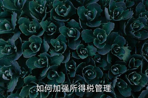 國(guó)稅局如何加強(qiáng)企業(yè)所得稅管理，如何加強(qiáng)企業(yè)所得稅優(yōu)惠政策后續(xù)管理的思考