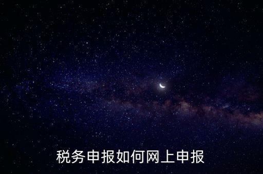 稅務(wù)申報(bào)如何網(wǎng)上申報(bào)