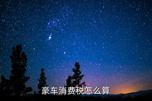 豪華車消費(fèi)稅如何計(jì)算，豪車消費(fèi)稅怎么算
