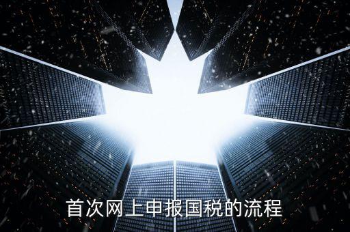 首次網上申報國稅的流程