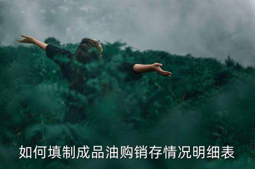 如何填制成品油購銷存情況明細表