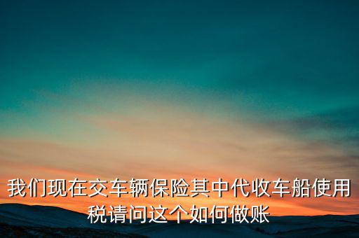 我們現(xiàn)在交車輛保險(xiǎn)其中代收車船使用稅請問這個(gè)如何做賬