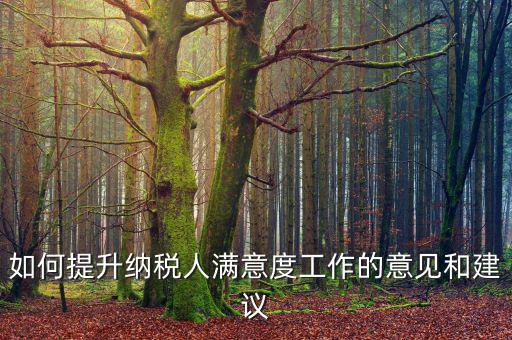 稅務(wù)干部如何提升納稅人滿意度，如何提高納稅人滿意度 中國稅務(wù)報(bào)
