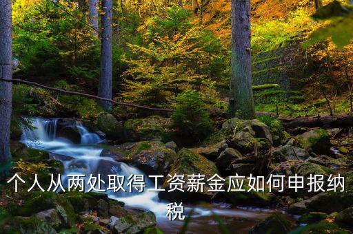 個人從兩處取得工資薪金應如何申報納稅