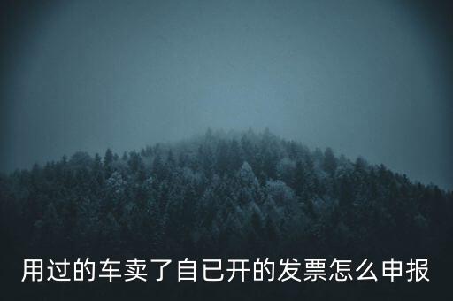 用過(guò)的車賣了自已開(kāi)的發(fā)票怎么申報(bào)