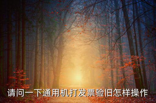 定額通用發(fā)票如何驗舊，請問一下通用機打發(fā)票驗舊怎樣操作