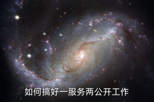 如何推進(jìn)一案雙查工作，如何搞好一服務(wù)兩公開(kāi)工作