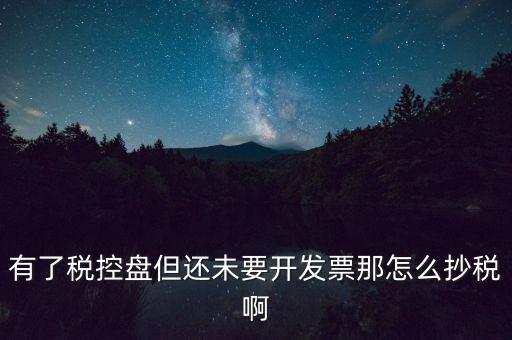 稅控盤如何抄報稅，有了稅控盤但還未要開發(fā)票那怎么抄稅啊