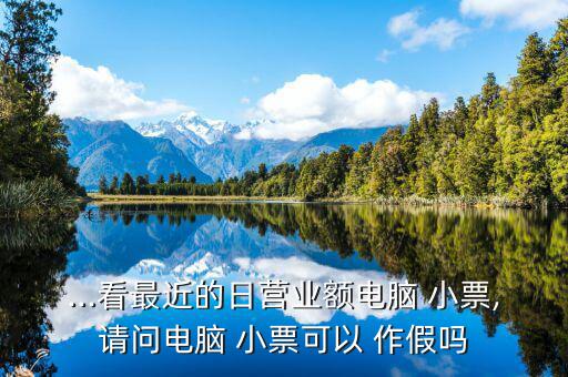 ...看最近的日營(yíng)業(yè)額電腦 小票,請(qǐng)問(wèn)電腦 小票可以 作假嗎