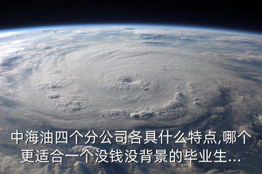中海油四個(gè)分公司各具什么特點(diǎn),哪個(gè)更適合一個(gè)沒錢沒背景的畢業(yè)生...
