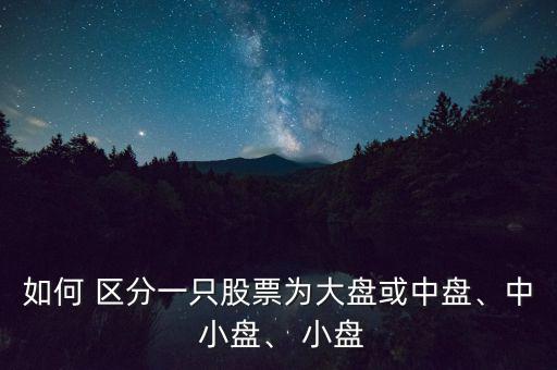 如何 區(qū)分一只股票為大盤(pán)或中盤(pán)、中 小盤(pán)、 小盤(pán)