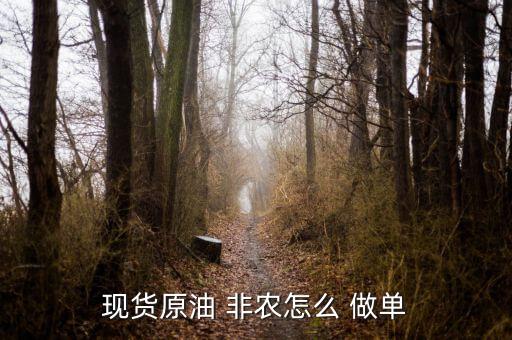 現貨原油 非農怎么 做單