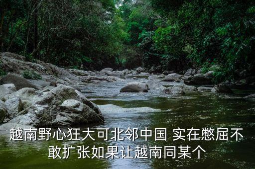 越南為什么那么狂，越南野心狂大可北鄰中國 實在憋屈不敢擴(kuò)張如果讓越南同某個