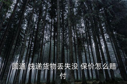  圓通 快遞貨物丟失沒(méi) 保價(jià)怎么賠付