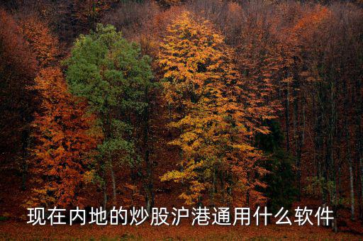 內(nèi)地炒港股用什么軟件，現(xiàn)在內(nèi)地的炒股滬港通用什么軟件