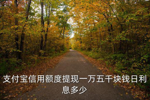 支付寶變現(xiàn)利率是什么，支付寶信用額度提現(xiàn)一萬五千塊錢日利息多少