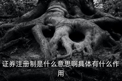 證券注冊制什么意思，證券注冊制是什么意思啊具體有什么作用