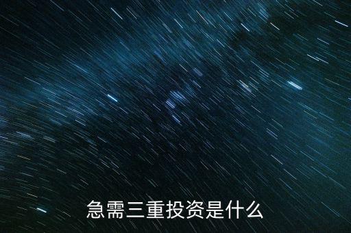 重復(fù)性投資是什么，急需三重投資是什么