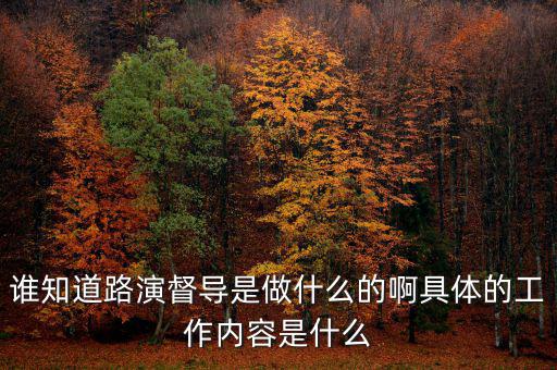 上證路演中心干什么的，誰知道路演督導(dǎo)是做什么的啊具體的工作內(nèi)容是什么