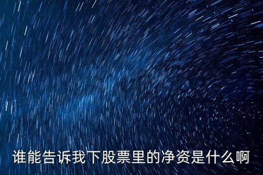 股票凈資什么意思，股票市凈和凈資是什么意識