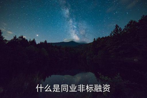 什么是非標(biāo)融資，什么叫非標(biāo)融資