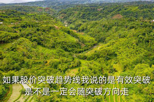 如果股價(jià)突破趨勢線我說的是有效突破是不是一定會(huì)隨突破方向走